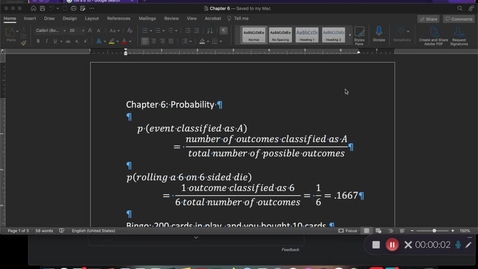 Thumbnail for entry Chapter 6: Probability - Basic Probability Formula (Part 2)