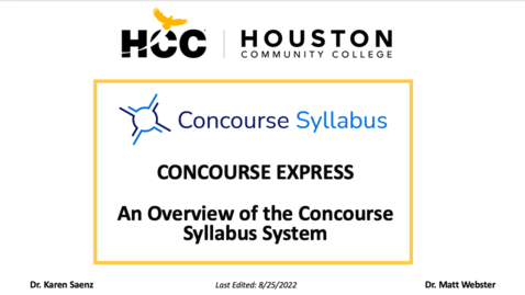 Thumbnail for CTLE Coffee Corner - An Overview of the Concourse Syllabus System