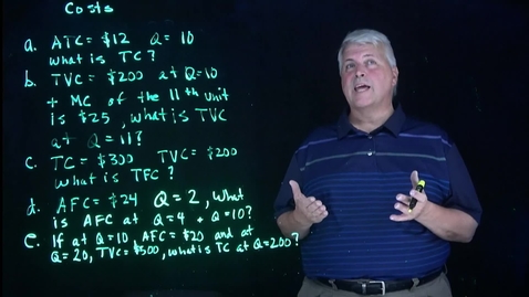 Thumbnail for entry Calculating Short-Run Costs - Part A