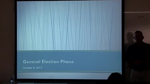 Thumbnail for General Election Stage of Presidential Elections: Professor Tannahill's Lecture of Oct. 8, 2013