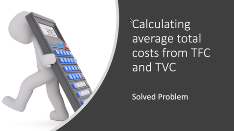 Thumbnail for Calculating ATC from TFC and TVC