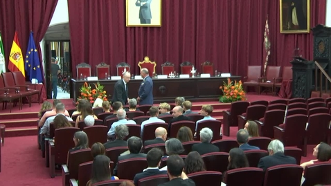 Thumbnail for ACTO SOLEMNE DE INVESTIDURA DE D. DOMINIK FAUST Y Dª CARME PINÓS I DESPLAT COMO DOCTORES HONORIS CAUSA POR LA UNIVERSIDAD DE SEVILLA