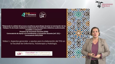 Miniatura para ASPECTOS GENERALES Y PAUTAS PARA LA ELABORACIÓN DEL TRABAJO FIN DE GRADO (TFG)