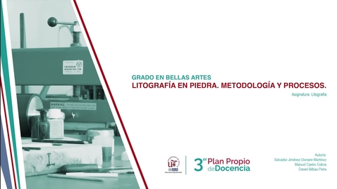 Miniatura para LITOGRAFÍA EN PIEDRA: METODOLOGÍA Y PROCESOS