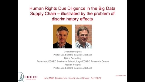 Miniatura para INTERNATIONAL CONFERENCE ON BUSINESS AND HUMAN RIGHTS. DEBIDA DILIGENCIA. PARTE 3/9