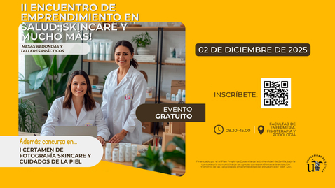 Miniatura para 02 DICIEMBRE. 08:30 H.: II ENCUENTRO DE EMPRENDIMIENTO EN SALUD ¡SKINCARE Y MUCHO MÁS!