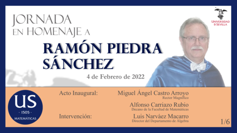 Miniatura para la entrada Jornada Homenaje al Prof. Ramón Piedra - Acto Inaugural (1/6)