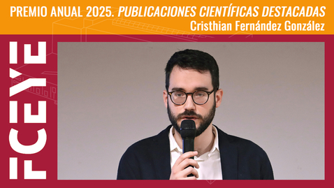 Miniatura para PREMIO ANUAL 2025. PUBLICACIONES CIENTÍFICAS DESTACADAS. CRISTHIAN FERNÁNDEZ GONZÁLEZ