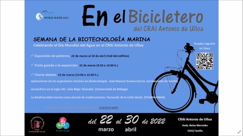 Miniatura para la entrada SEMANA DE LA BIOTECNOLOGÍA MARINA: EN EL BICICLETERO DEL CRAI