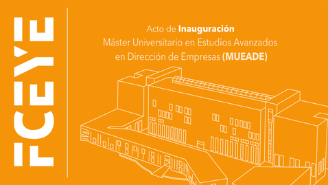 Thumbnail for 21 OCTUBRE. 16:00 H.: INAUGURACIÓN MUEADE