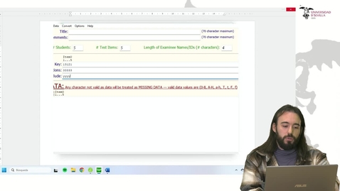 Miniatura para VIDEOS FORMATIVOS SOBRE EL SOFTWARE LIBRE JASP PARA PSICOMETRÍA Y TRABAJO FIN DE GRADO. ANÁLISIS DE CALIDAD DE LOS ÍTEMS: DESARROLLO DE UN EJEMPLO EN TAP 19.1.4.