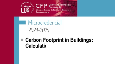 Miniatura para MICROCREDENCIAL - HUELLA DE CARBONO DE EDIFICIOS (INGLÉS)