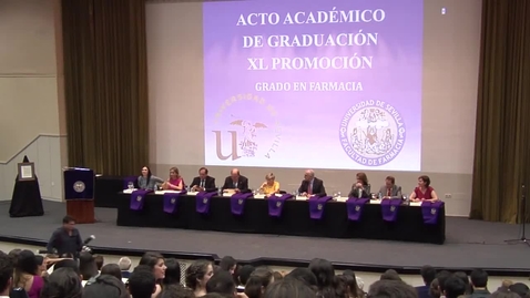 Miniatura para ACTO ACADÉMICO DE GRADUACIÓN XL PROMOCIÓN DEL GRADO EN FARMACIA