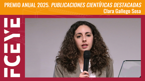 Miniatura para PREMIO ANUAL 2025. PUBLICACIONES CIENTÍFICAS DESTACADAS. CLARA GALLEGO SOSA