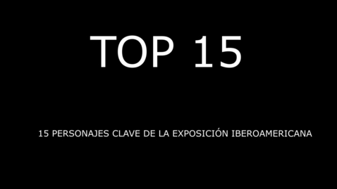Miniatura para la entrada TOP 15 DE LA EXPOSICIÓN IBEROAMERICANA (PARA PERSONAS SORDOCIEGAS).  ANÍBAL GONZÁLEZ