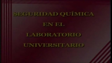 Miniatura para SEGURIDAD QUÍMICA EN EL LABORATORIO UNIVERSITARIO I