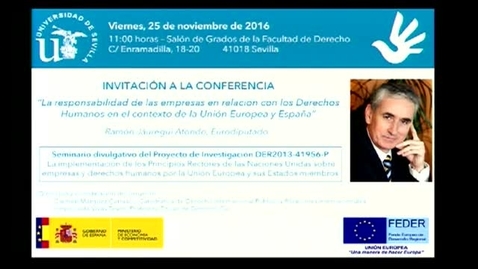 Miniatura para SEMINARIO DIVULGATIVO SOBRE EMPRESAS Y DERECHOS HUMANOS. CONFERENCIA. PARTE 1/2