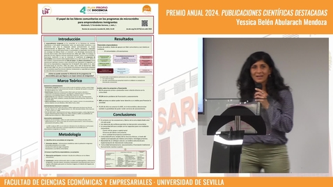 Thumbnail for PREMIO ANUAL 2024. PUBLICACIONES CIENTÍFICAS DESTACADAS. YESSICA BELÉN ABULARACH MENDOZA