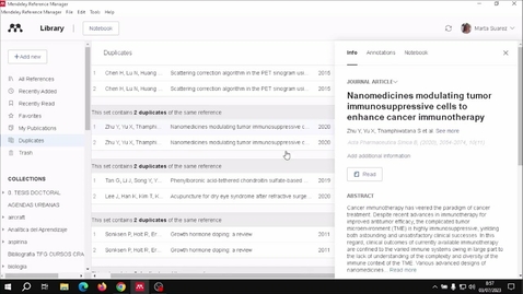 Miniatura para la entrada Mendeley Reference Manager: gestión de duplicados