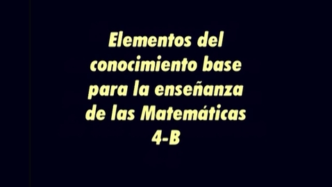 Miniatura para ELEMENTOS DEL CONOCIMIENTO BASE PARA LA ENSEÑANZA DE LAS MATEMÁTICAS (II) PROCESOS DE RESOLUCIÓN DE PROBLEMAS ARITMÉTICOS ELEMENTALES. ESTRUCTURA ADITIVA II (REMASTERIZACIÓN)