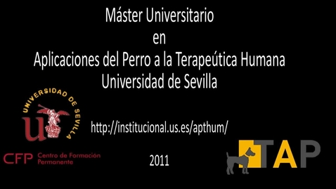 Miniatura para MÁSTER EN APLICACIONES DEL PERRO A LA TERAPÉUTICA HUMANA. (GERIATRÍA)