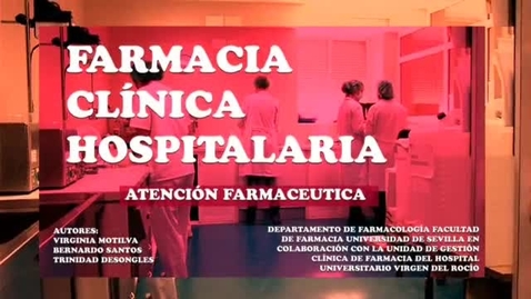 Miniatura para FARMACIA CLÍNICA HOSPITALARIA. ATENCIÓN FARMACÉUTICA