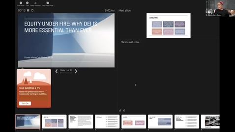 Thumbnail for Welcome Message &amp;  Equity Under Fire: Why DEI is More Essential Than Ever