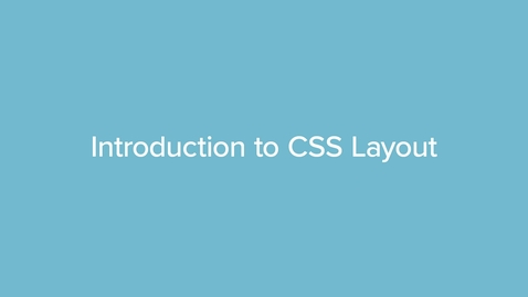Thumbnail for QF14A Introduction to CSS Layout
