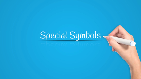 Thumbnail for Special Symbols