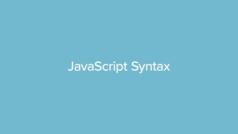 Thumbnail for QF17C JavaScript Syntax