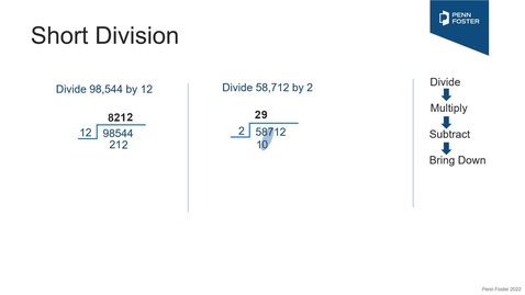 Thumbnail for Short Division - Whole Numbers