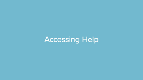 Thumbnail for Accessing Help