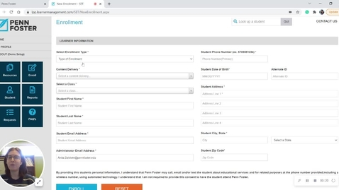 Thumbnail for How do I enroll a new student in Penn Foster