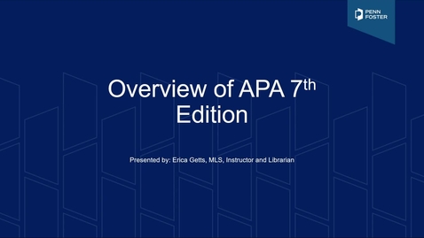 Thumbnail for Overview of APA 7th Edition