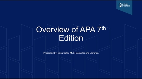 Thumbnail for Overview of APA 7th Edition