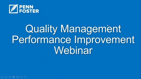 Thumbnail for Quality Management Performance Improvement Webinar