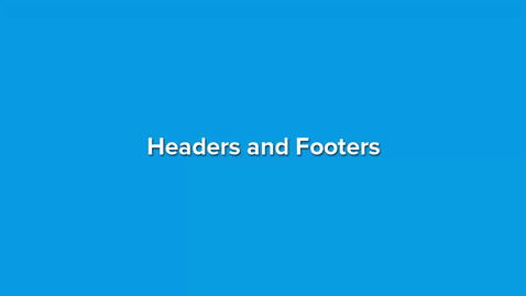 Thumbnail for Headers and Footers