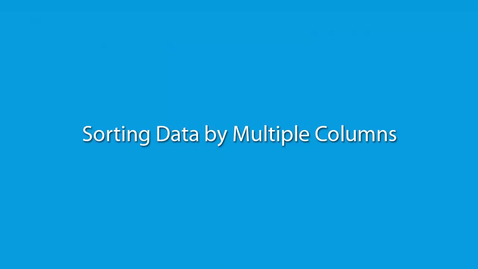 Thumbnail for Sorting Data by Multiple Columns