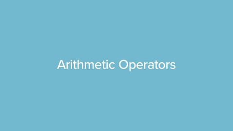 Thumbnail for QF18B Arithmetic Operators