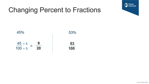 Thumbnail for Changing Percent to Fractions