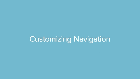Thumbnail for QF13E Customizing Navigation