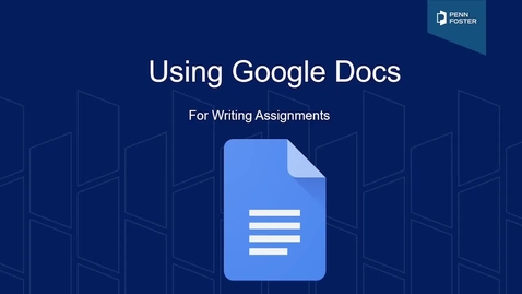 Thumbnail for Using Google Docs for Writing Assignments on a PC