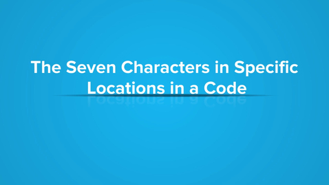 Thumbnail for The Seven Characters in Specific Locations in a Code
