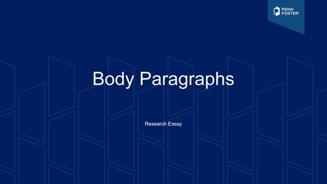Thumbnail for Body Paragraphs for a Research Essay