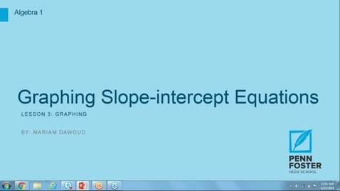 Thumbnail for Graphing Slope-Intercept Equations