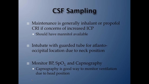 Thumbnail for Anesthetic Considerations for the Neurologic Patient