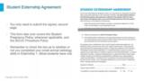 Thumbnail for Student Externship Agreement