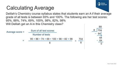 Thumbnail for Calculating Averages - Whole Numbers