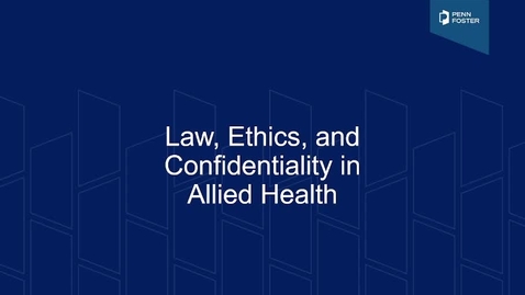 Thumbnail for ALH105 Law, Ethics &amp; Confidentiality in ALH