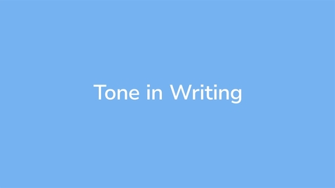 Thumbnail for Tone in Writing